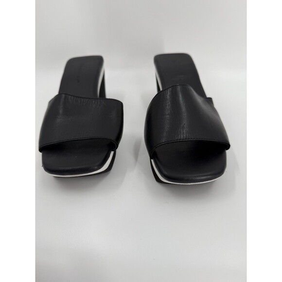 Ladies Chocolat Blu Jadine Leather Slide Wedges Black EUR 38  US 7 - Picture 3 of 10